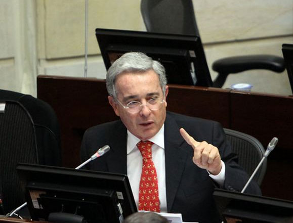 Alvaro Uribe during his second term as senator