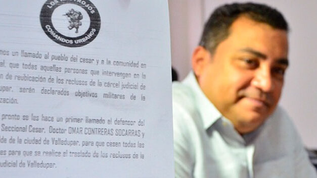 Mayor, local defender recieve Los Rastrojos death threat over prison crowding measures