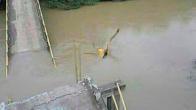 Town in central Colombia cut off from state by alleged guerrilla bridge bomb