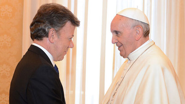 Pope supports Colombia peace talks: Santos