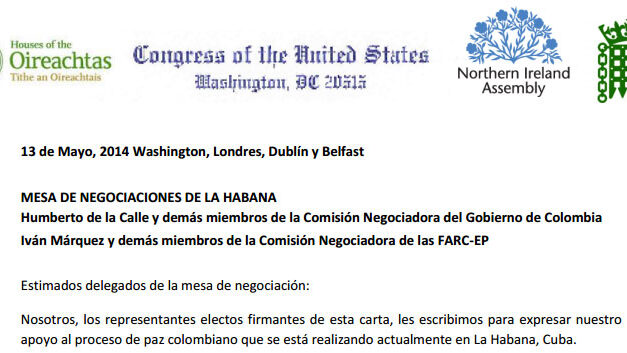 US and European politicians express support for Colombia’s peace talks