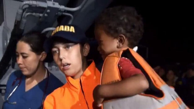 Colombia navy rescues 130 from ship set adrift in Pacific Ocean