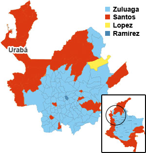 Voting in Antioquia (Source: National Registrar)