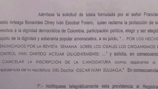 Lawsuit seeks annulment of Zuluaga’s candidacy over wiretapping scandal