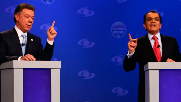 Zuluaga, Santos debate peace process during Colombia’s 1st presidential debate