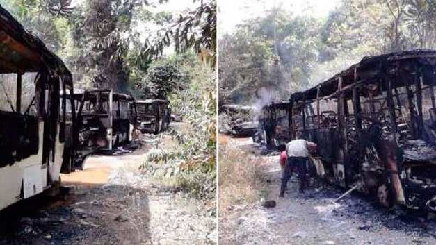 ‘FARC’ burns mining company vehicles in northern Colombia