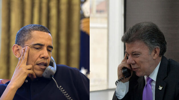 Obama reiterates support for Colombia peace process: Santos