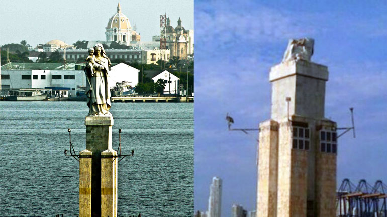 Lightning bolt destroys Virgin Mary statue in Cartagena