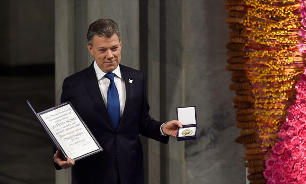 Colombia’s Santos accepts Nobel Prize as ‘gift from heaven’