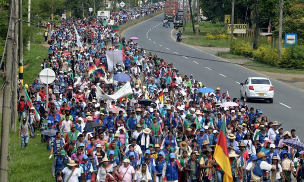 Colombia’s indigenous march to demand end of govt peace deal breaches, protection against paramilitaries