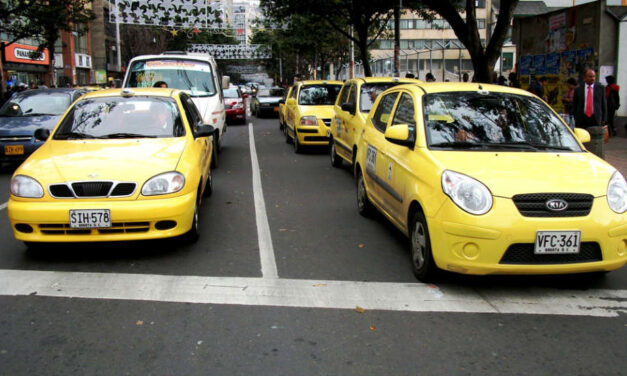 Taxis on strike in Colombia’s capital Bogota