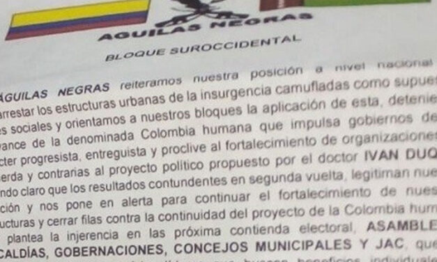 Extremist group threatens to ‘exterminate’ opposition to Colombia’s new government