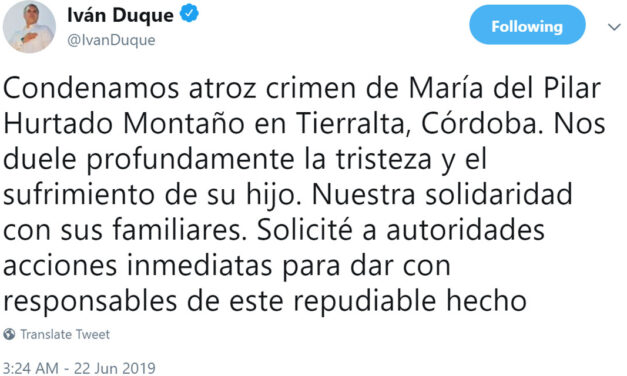 Duque orders investigation into social leader’s murder 6 hours after it had already started