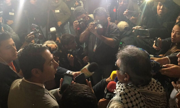 Released FARC representative reports to war crimes tribunal and supreme court