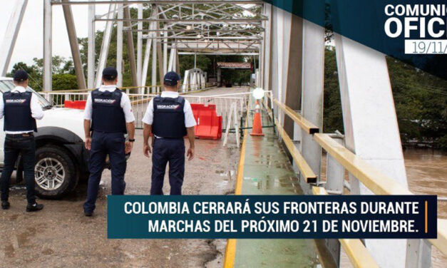 Colombia closes border crossings ahead of anti-government protests