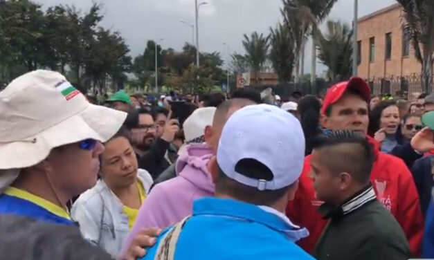 Anti-government protesters in Bogota expel police infiltrators